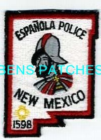 NEW MEXICO,ESPANOLA POLICE 3 STATE SHAPED_wm